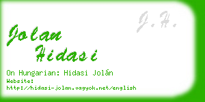jolan hidasi business card
